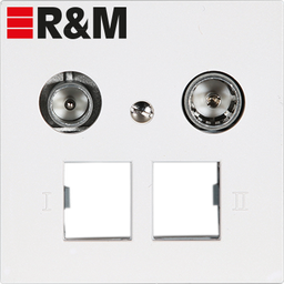 [996733400] 2-Loch mit 2x RJ45-Spezialmodulhalterung