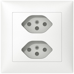 [657190002] UP-Steckdose Sidus B 2×T13S ws