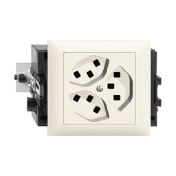 [753723000] EB-Steckdose 3×T23 16A ws 53mm