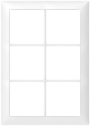 [334932002] Abdeckrahmen SIDUS 2×3 ws