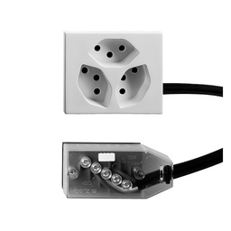 [753873000] EB-Steckdose FLF 3×T13 FK L3