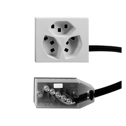 [753878000] EB-Steckdose FLF 3×T23 FK L3