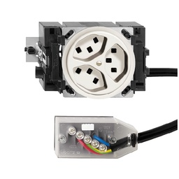 [753907000] EB-Steckdose 3×T23 16A ws 53mm