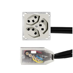 [753952030] EB-Steckdose 3×T23 16A hgu L2