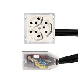[753953000] EB-Steckdose 3×T23 16A ws L3