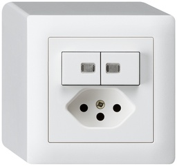 [609075003] AP-Leuchtkomb.2×AR/1L+T13 ws