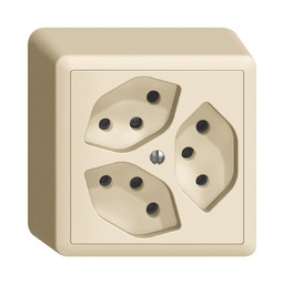 [609135010] AP-Steckdose Edue 3×T13 cre