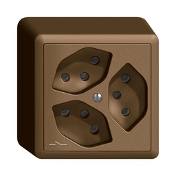 [609136890] AP-Steckdose Edue 3×T13 1×S