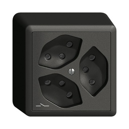 [609136950] AP-Steckdose Edue 3×T13 1×S sz