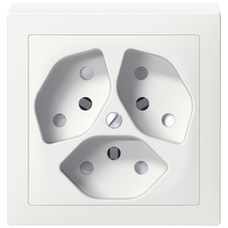 [609137002] AP-Steckdose SIDUS 3×T13 ws
