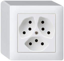 [609137003] AP-Steckdose KAL 3×T13 ws
