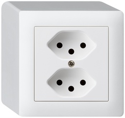 [609141003] AP-Steckdose KAL 2×T13 ws