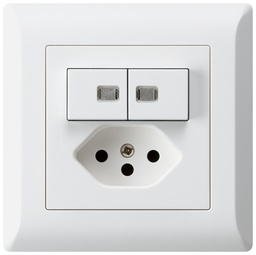 [755156008] UP-Leuchtkomb. 2×A-R/1P+T13 ws