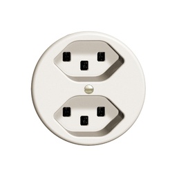 [633649500] Steckdose FH 2×T23 16A ws,