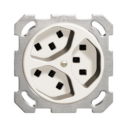 [633658500] UP-Steckdose 3×T23 16A ws FH,