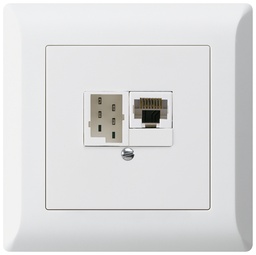 [877090008] UP-Dose KLI 1×RJ45u+1×TT83 ws