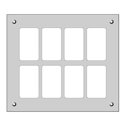 [375124110] Montageplatte FLF 2×4 Al nat.