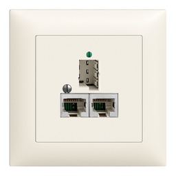 [877201000] UP-Anschlussdose 1×TT,2×RJ45/s