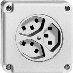 [643633200] Steckdose feucht 3×T23 ws FH,