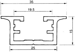 [168002462] Apparateschiene Al 35×15mm