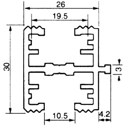 [168022532] Trennprofil Al 26×30mm L=3m