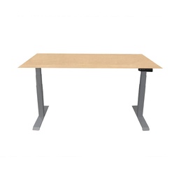 [KIB101153] höhenverstellbarer Bürotisch 1.6×0.8m Ahorn Natur/Gestell RAL 7045