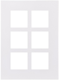 [375320001] Abdeckrahmen ATO 3×2Module ws