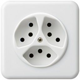 [653007503] UP-Steckdose BAS 3×T13 ws