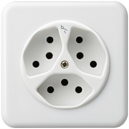 [653008503] UP-Steckdose BAS 3×T13S ws