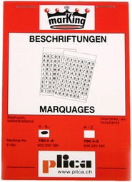 [174126008] Beschriftung Plica TBK 0-9