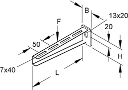 [127082748] Wandausleger 310×65mm