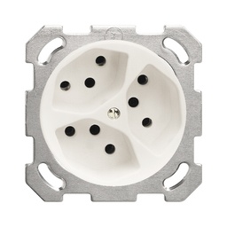 [653016300] UP-Steckdose FH 3×T13/1SPM ws