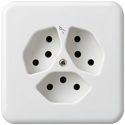 [653018203] UP-Steckdose BAS 3×T13S ws