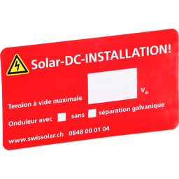 [194911119] Kleber «Solar-DC-ANLAGE»