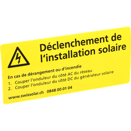 [194911139] Kleber «Ausschaltung Solaranlage»