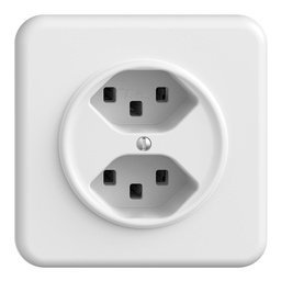 [657020100] UP-Steckdose 2×T23 SDUE ws
