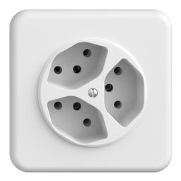 [657030100] UP-Steckdose SDUE 3×T13 3×S ws
