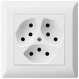 [657115008] UP-Steckdose KLI 3×T13 ws