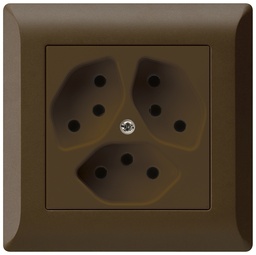 [657115098] UP-Steckdose KLI 3×T13 br