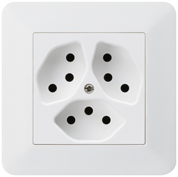 [657115208] UP-Steckdose KTR 3×T13 ws
