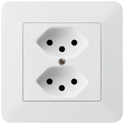 [657124208] UP-Steckdose KTR 2×T13 ws,