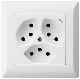 [657125008] UP-Steckdose KLI 3×T13 ws,