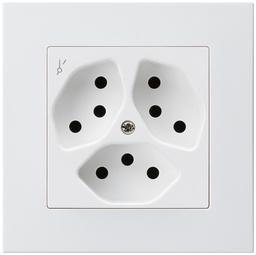 [657135408] UP-Steckdose KPR 3×T13/1S ws