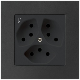 [657135458] UP-Steckdose KPR 3×T13/1S sz