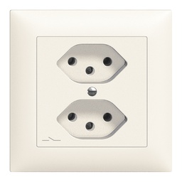 [657144000] UP-Steckdose Edue 2×T13 1×S ws