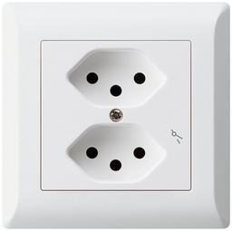 [657144008] UP-Steckdose KLI 2×T13/1 ws,