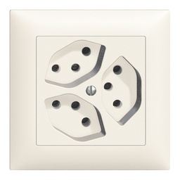 [657155000] UP-Steckdose Edue 3×T13 3×S ws