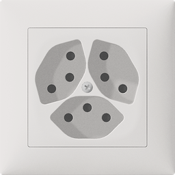 [657155002] UP-Steckdose SIDUS 3×T13 ws
