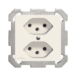 [657234000] UP-Steckdose Edue 2×T13 1×S ws