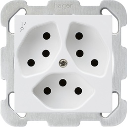 [657235003] UP-Steckdose KAL 3×T13/1S ws